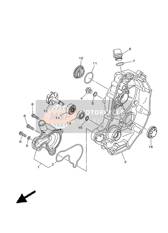 Yamaha XMAX 300 2021 Waterpomp voor een 2021 Yamaha XMAX 300